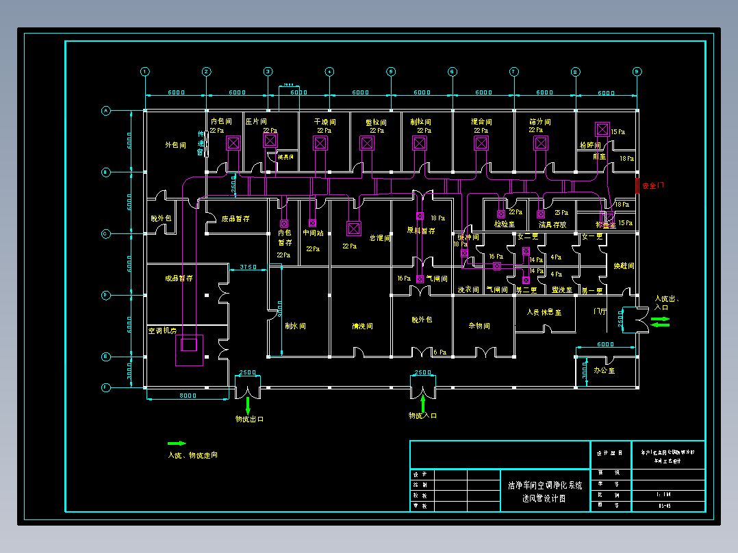 XO1-年产1亿盒阿仑磷酸钠片的车间工艺CAD 毕业设计图纸CAD973583