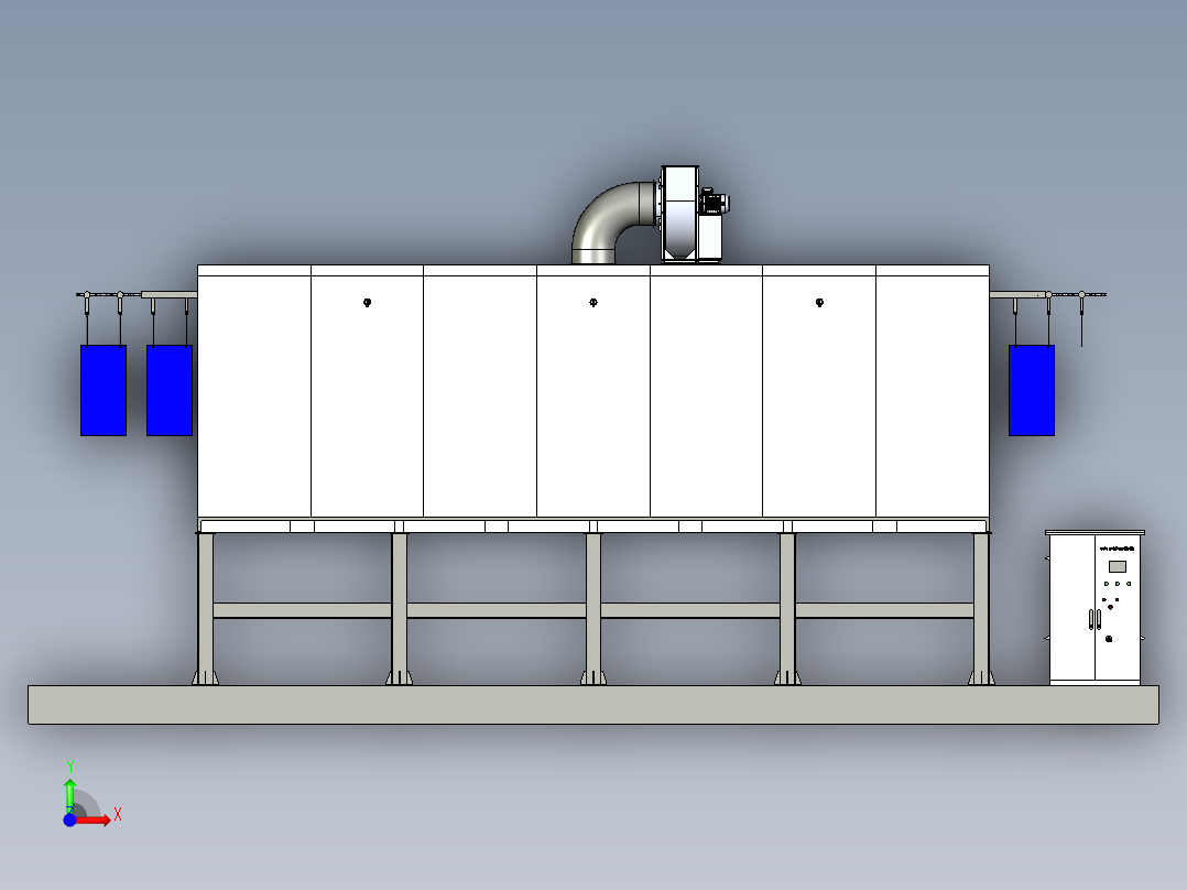 电红外辐射路方案（creo8+cad+bom）前视图