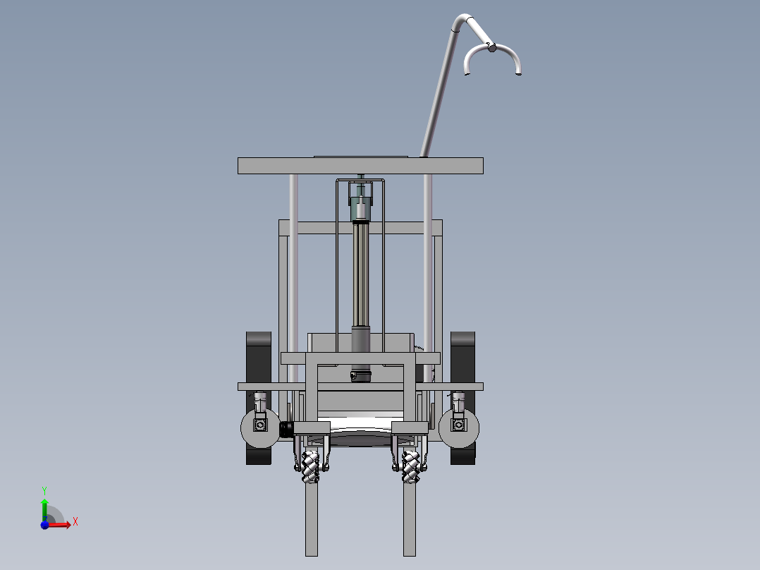 楼梯清洁机器人前视图