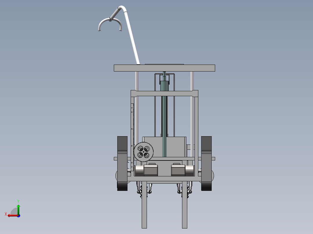 楼梯清洁机器人后视图