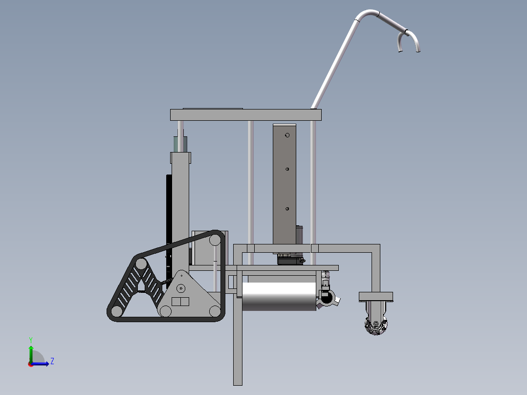 楼梯清洁机器人左视图