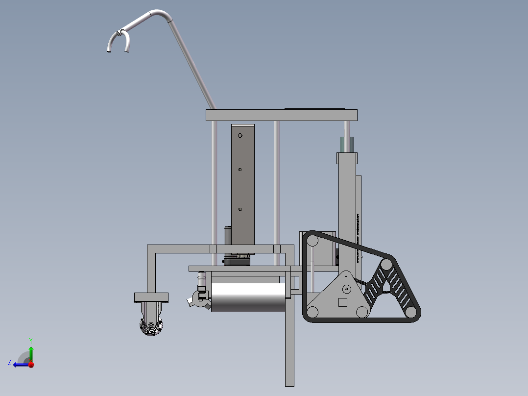 楼梯清洁机器人右视图