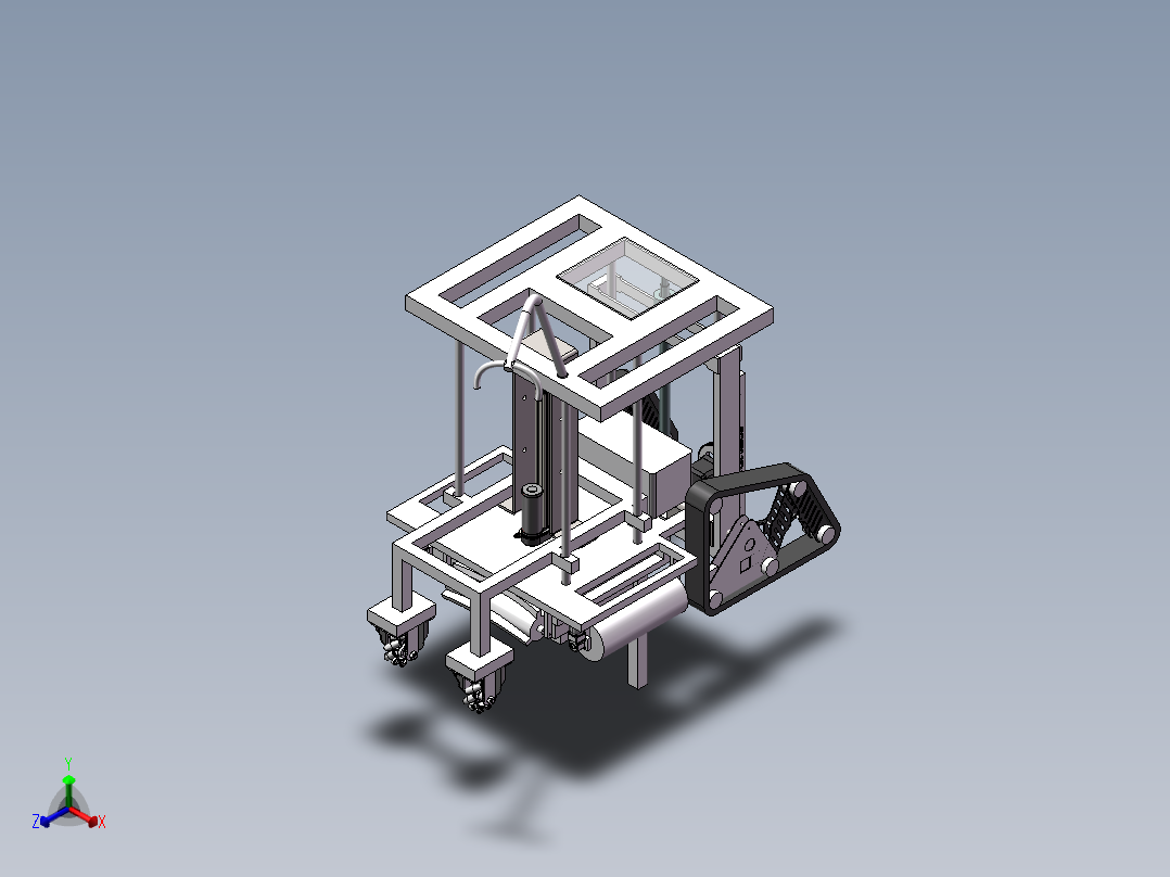 楼梯清洁机器人正等轴测图