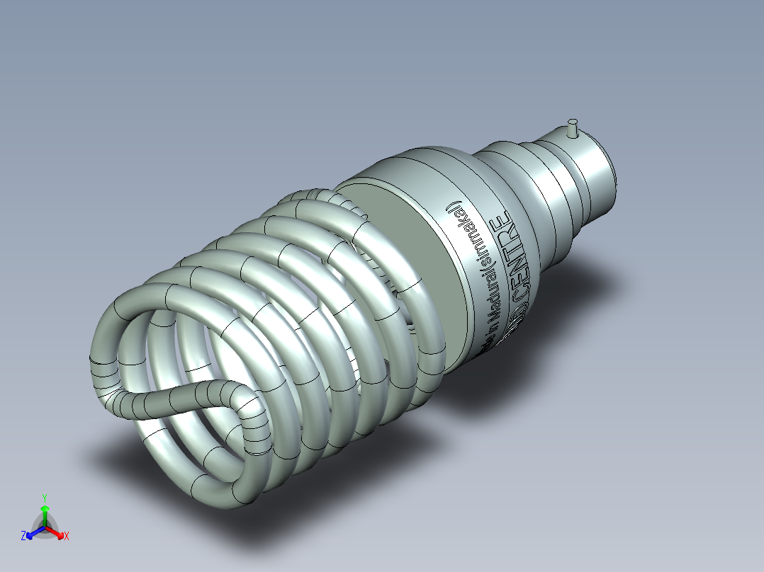 灯泡3正等轴测图