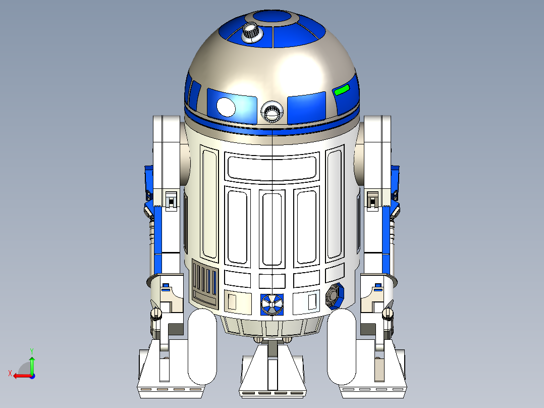R2-D2星球大战机器人后视图
