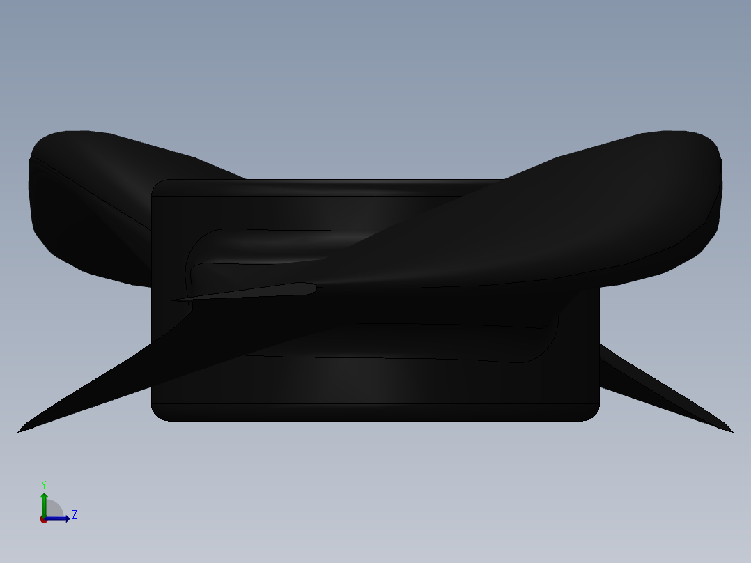 垂直起降固定翼电动多旋翼无人机带广电吊舱左视图