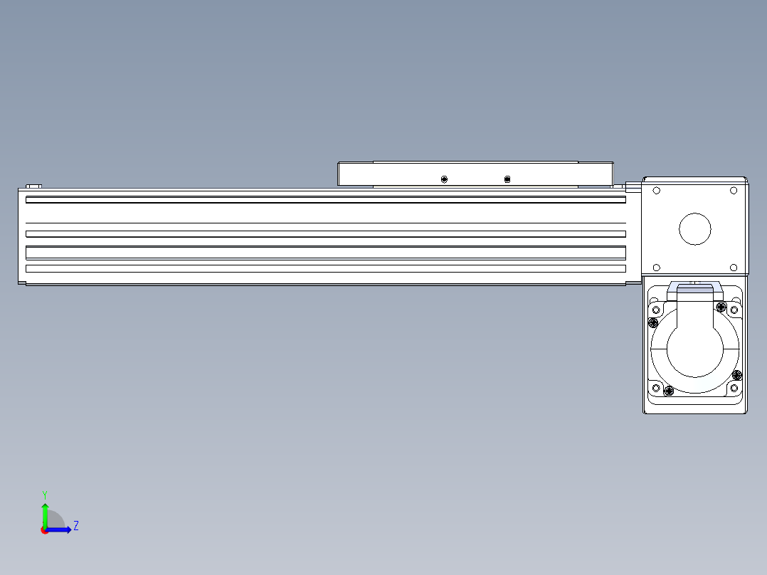 同步带全封闭直线模组TPA-HCB-120D-90-L150-RP-C-P40-N3左视图
