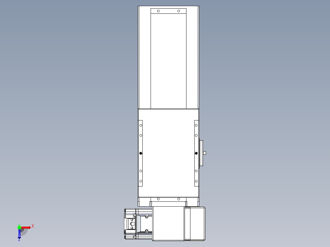 同步带全封闭直线模组TPA-HCB-120D-90-L150-RP-C-P40-N3俯视图