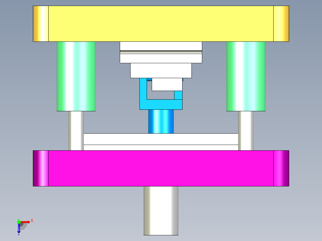 回油管冲压夹片模具含三维二维说明书俯视图