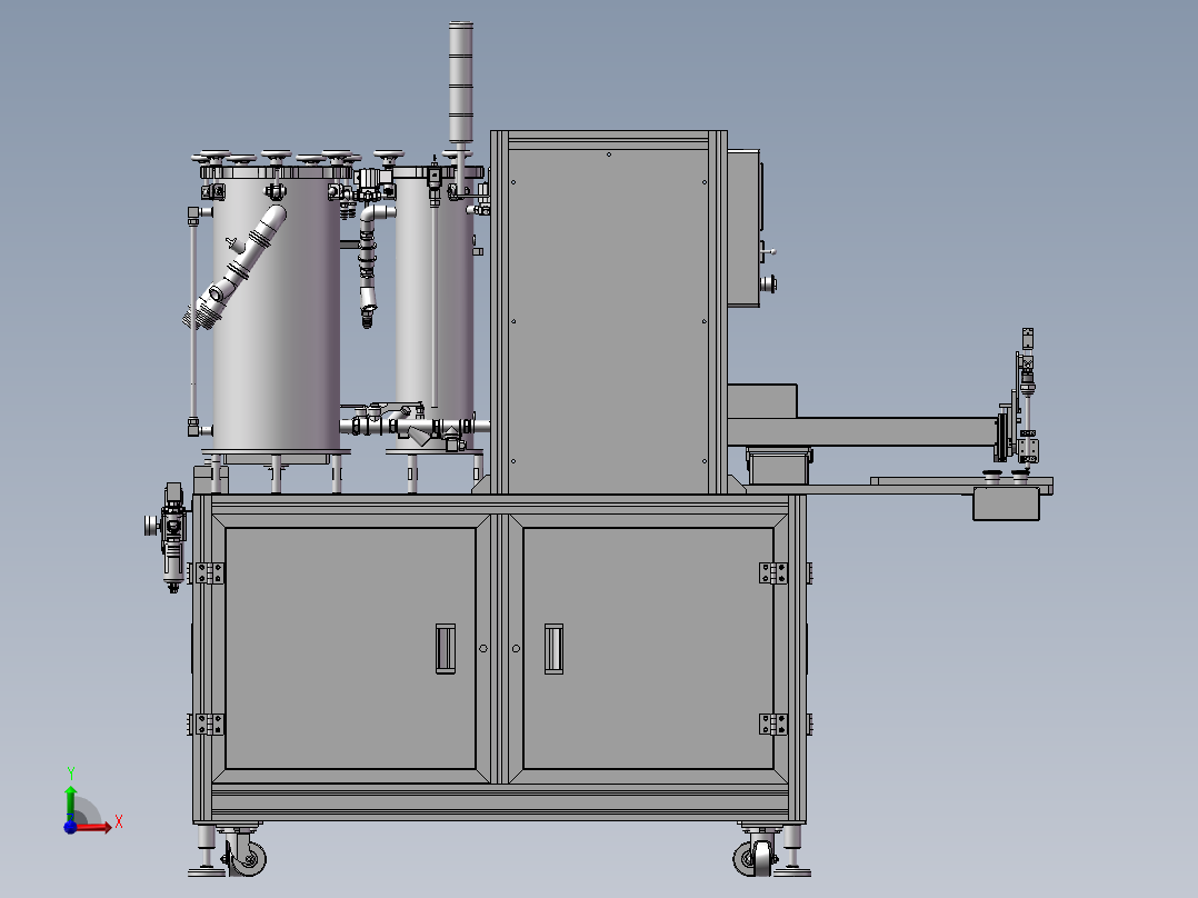 蓄电池封盖点胶机 非标自动化 机械设计前视图