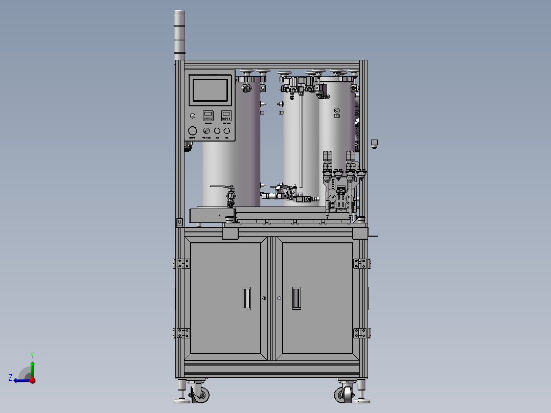 蓄电池封盖点胶机 非标自动化 机械设计右视图