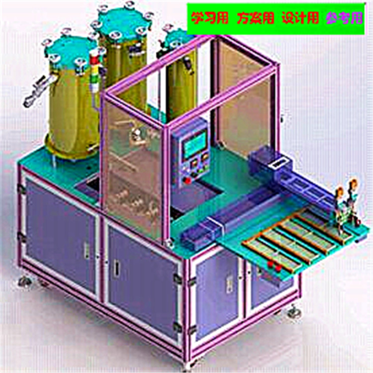 蓄电池封盖点胶机 非标自动化 机械设计
