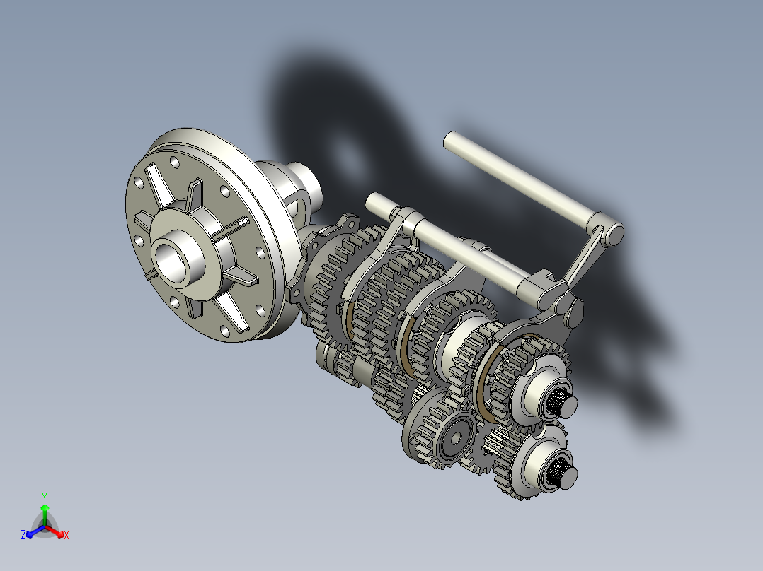 方程式赛车的变速箱正等轴测图