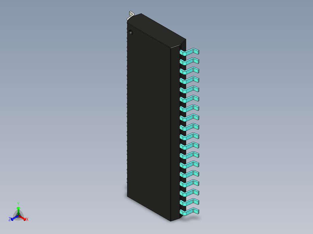 元器件3D封装SOIC36W52正等轴测图
