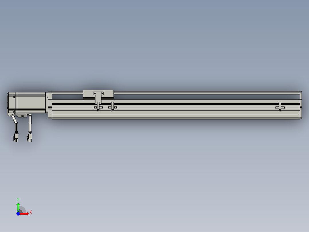东锦丝杆传动-直线滑台模组DH85-C-L10-S500-BC-P400W-C3前视图
