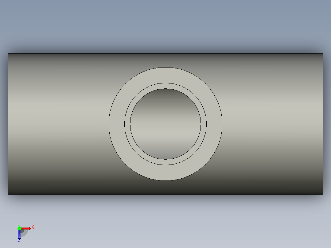 船舶管路系统SeaCor_Molded_ReducingTee_SxSxS_37J101101_0.75in x 0.5in俯视图