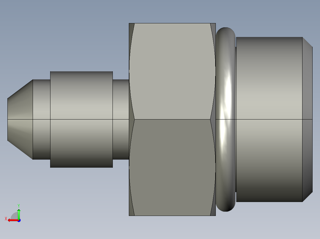 扩口式工业通用硬管接头4-8_f5ox-s后视图