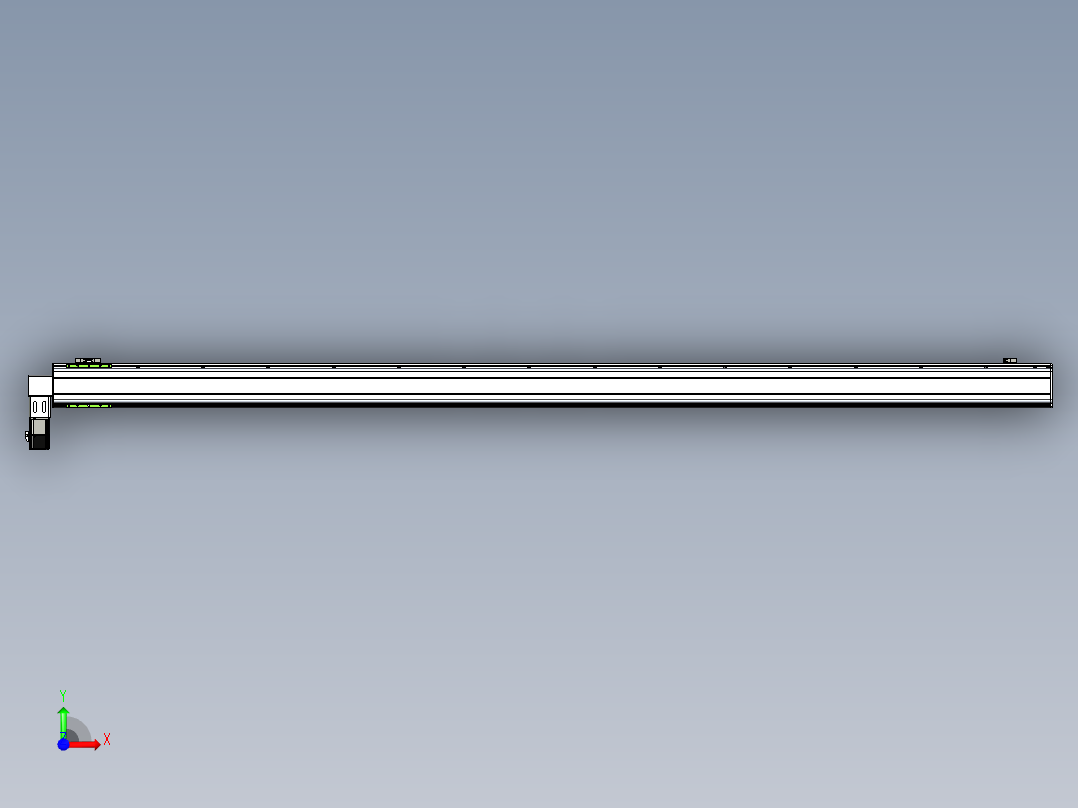 同步带滑台-半封闭B13-L90-S2800-L-P40-D3前视图