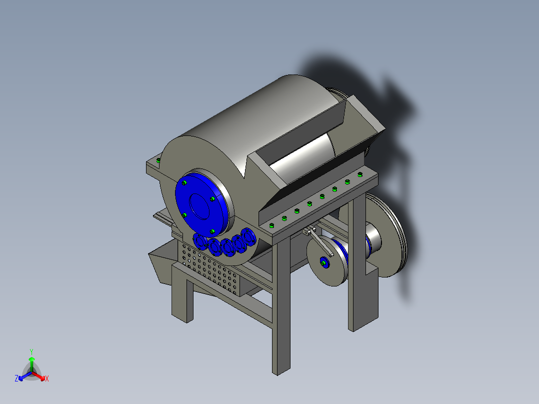 W1411-一种板栗脱壳去皮机设计-去壳机【说明+9张CAD图+proe三维】