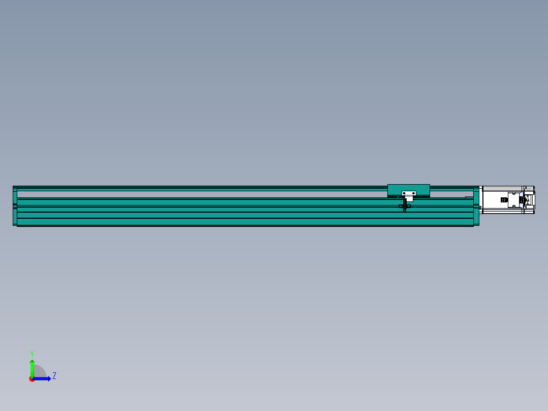 东锦丝杆传动-直线滑台模组DH100-C-L10-S750-BC-O400W-C3左视图