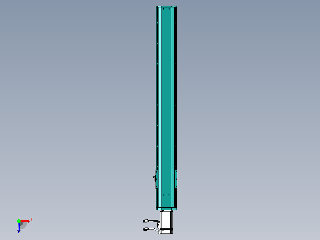 东锦丝杆传动-直线滑台模组DH100-C-L10-S750-BC-O400W-C3俯视图