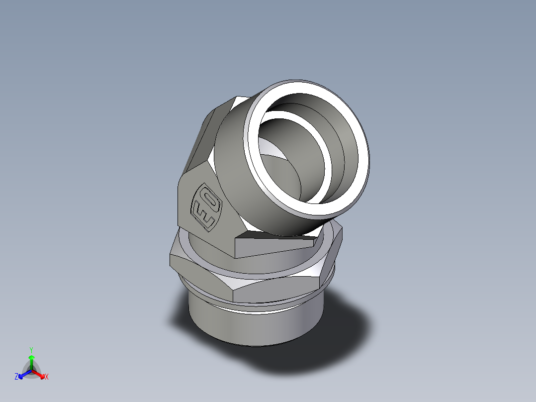 卡套式工业通用硬管接头EO_Adjustable_locknut_45_deg_elbow_VEE38SMOMDCF