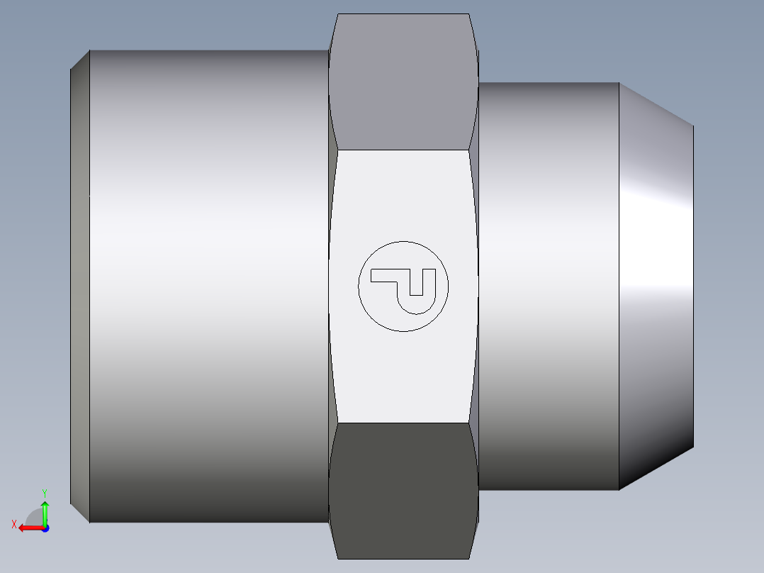 卡套式工业通用硬管接头EO_Weld_connector_AS15LX后视图