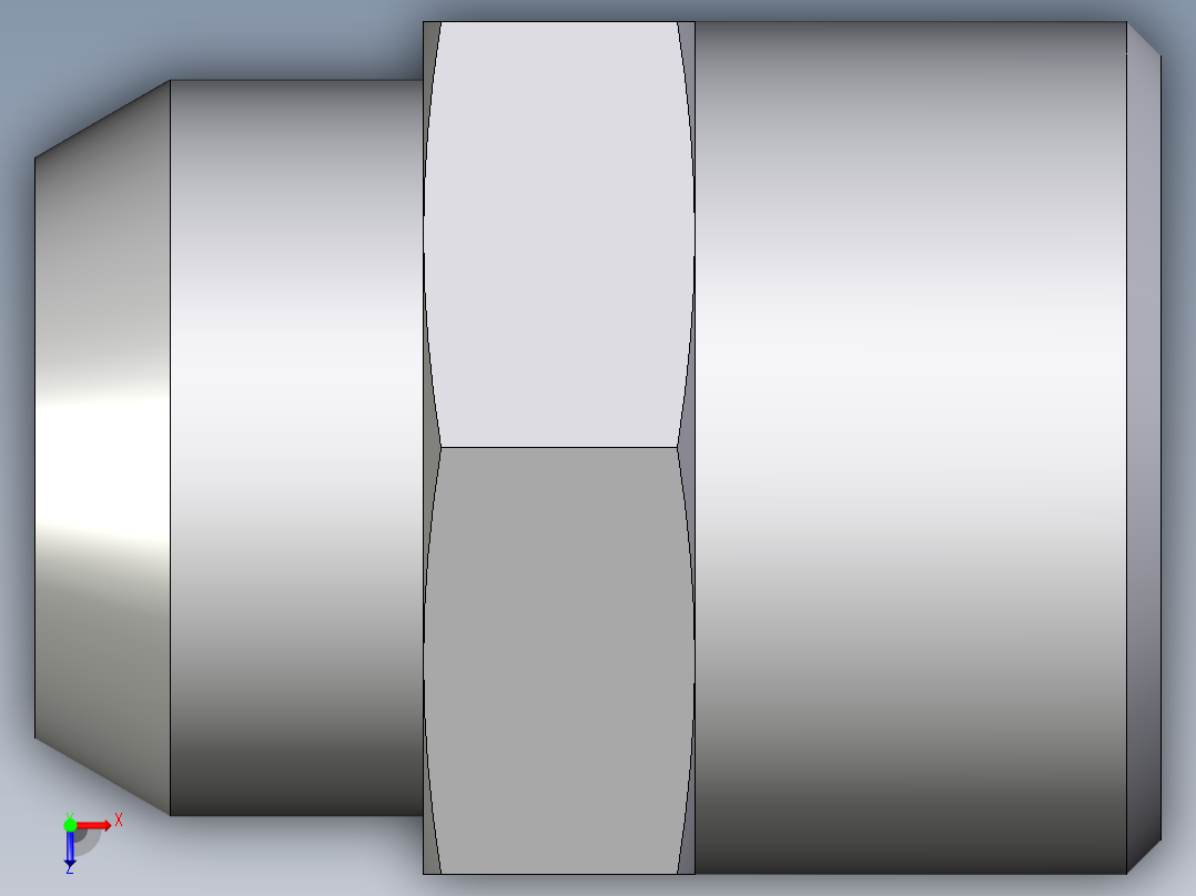 卡套式工业通用硬管接头EO_Weld_connector_AS15LX俯视图