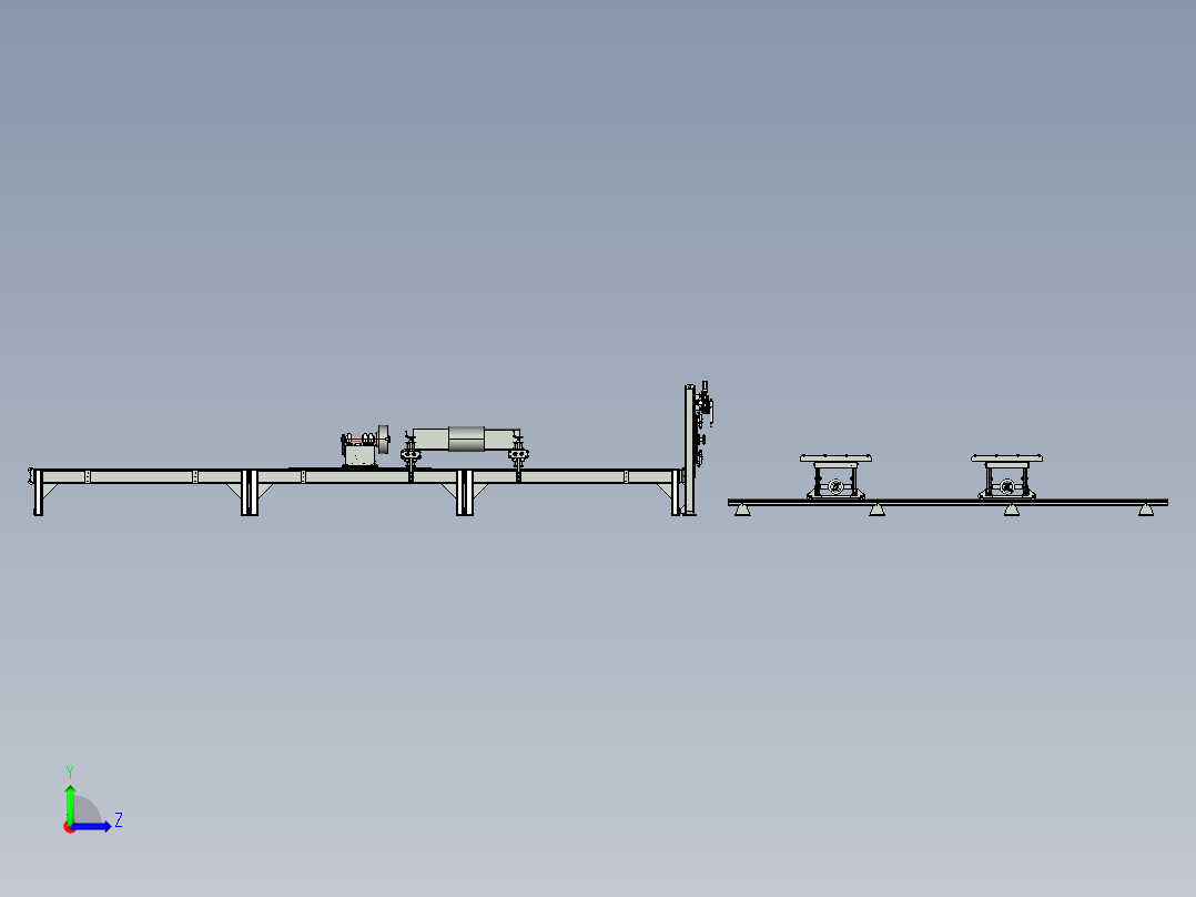 激光专用切管机左视图