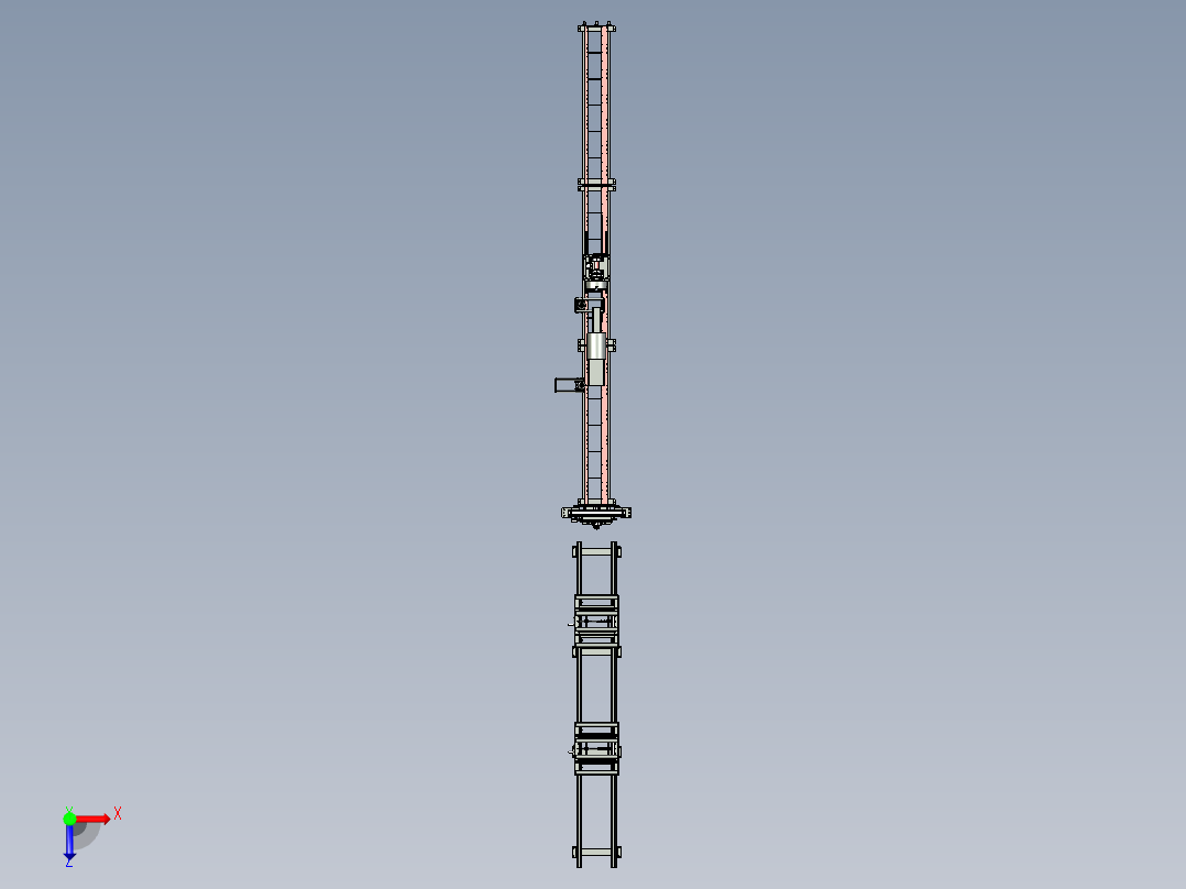 激光专用切管机俯视图