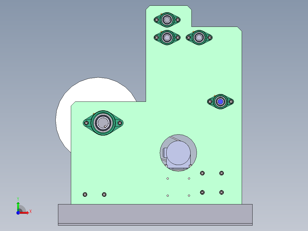 印刷机收纸装置（sw14可编辑+cad+说明书）前视图