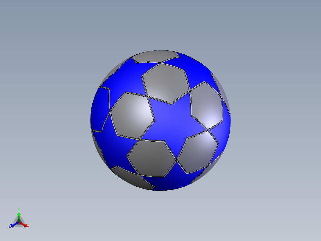 SolidWorks足球模型正等轴测图
