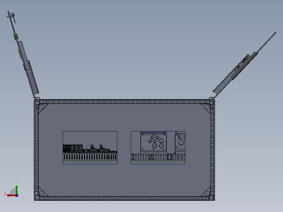 电器柜 电控柜 (120) 机械设计素材后视图