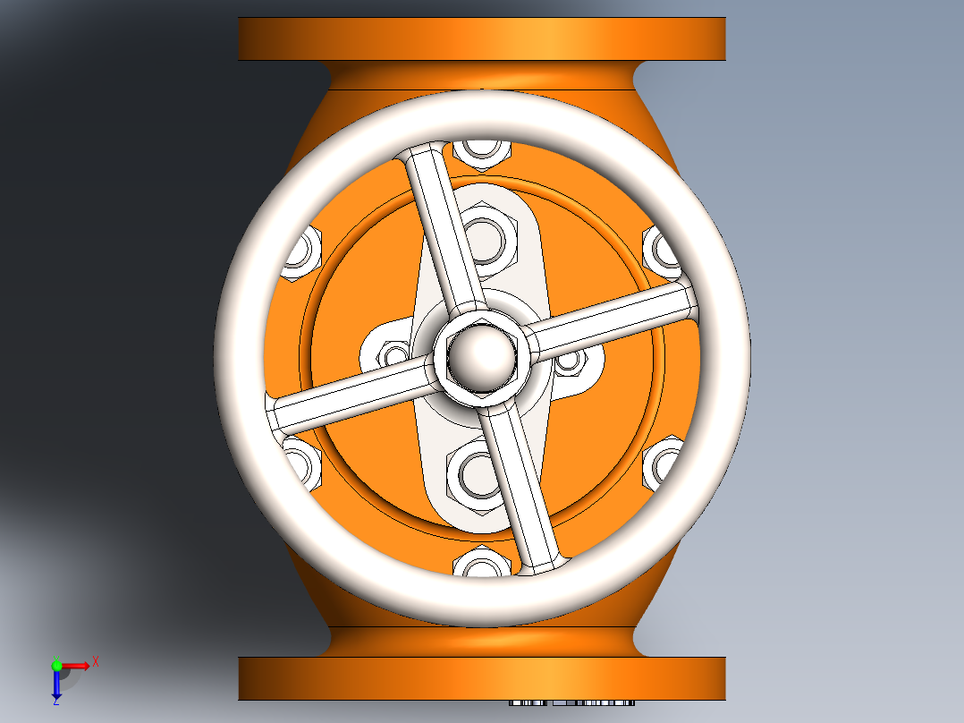 截止阀13俯视图