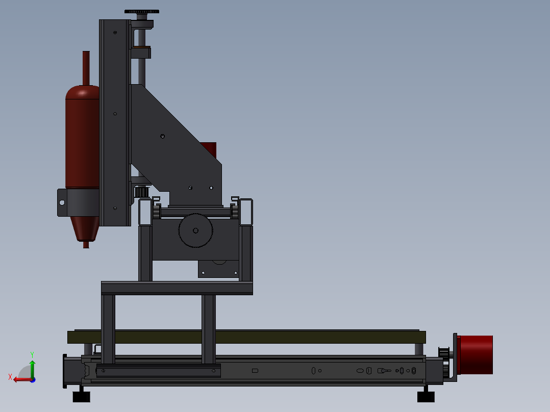 数控雕刻机后视图