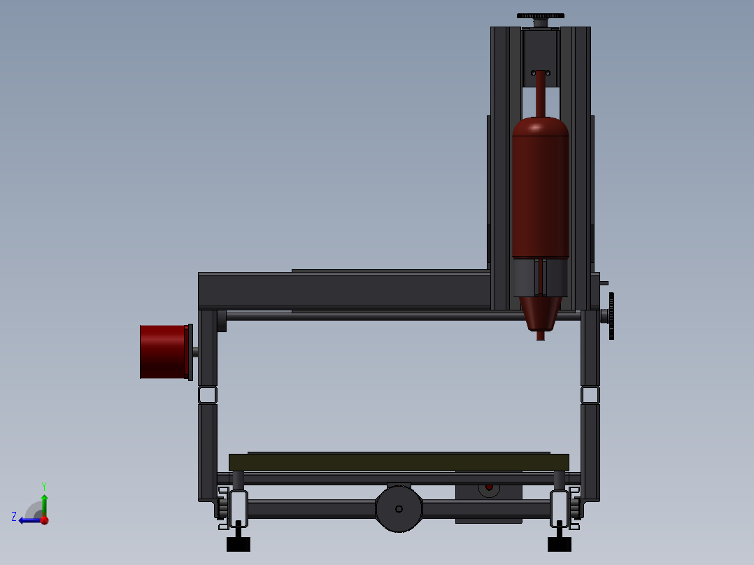 数控雕刻机右视图