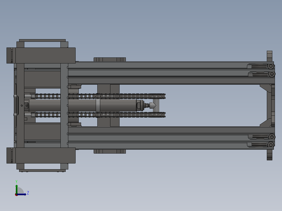 叉车门架装配左视图