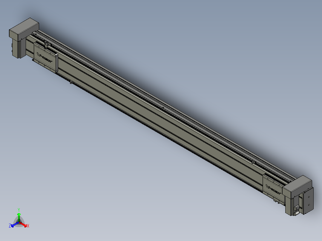威洛博双电机滑台-VBC14S2-L50-S1500-BU-P40-C6正等轴测图
