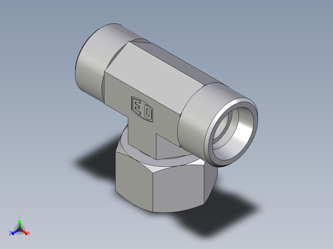 卡套式工业通用硬管接头EO_Swivel_nut_branch_tee_ET20SOMD71