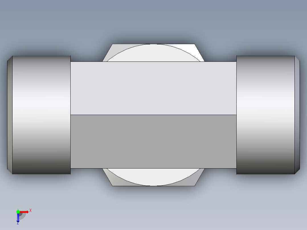 卡套式工业通用硬管接头EO_Swivel_nut_branch_tee_ET20SOMD71俯视图