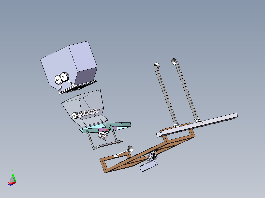 小型易碎品缓冲材料自动填充机构
