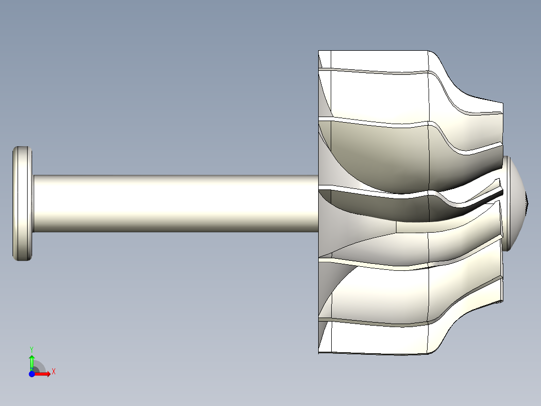 涡轮转子257---模型格式为 stp前视图