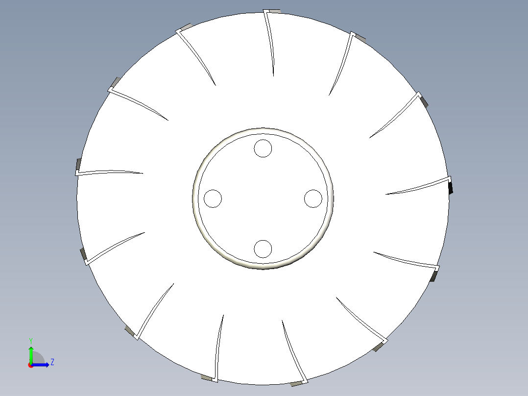 涡轮转子257---模型格式为 stp左视图