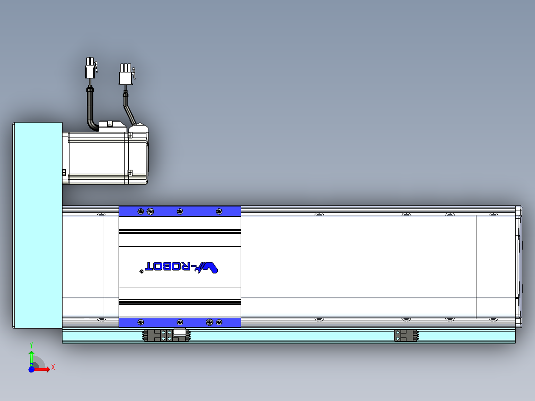 VF丝杆传动-一般环境VF14-Lxx-C-S250-BR-ZP40-C3前视图