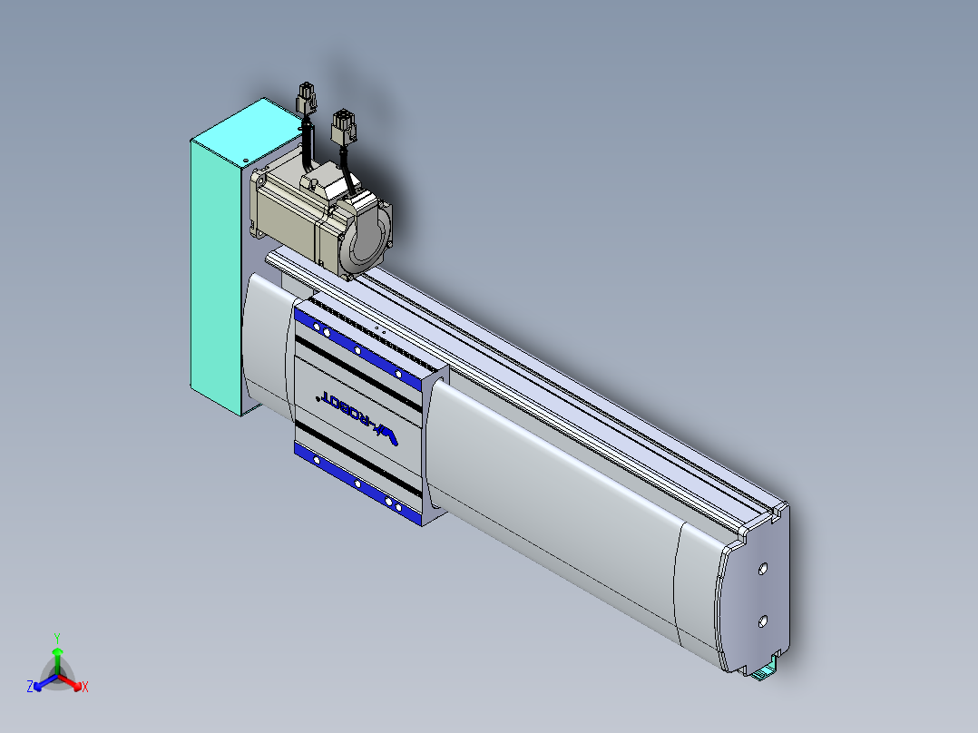 VF丝杆传动-一般环境VF14-Lxx-C-S250-BR-ZP40-C3正等轴测图