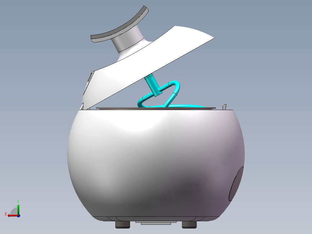 板栗炒货机后视图