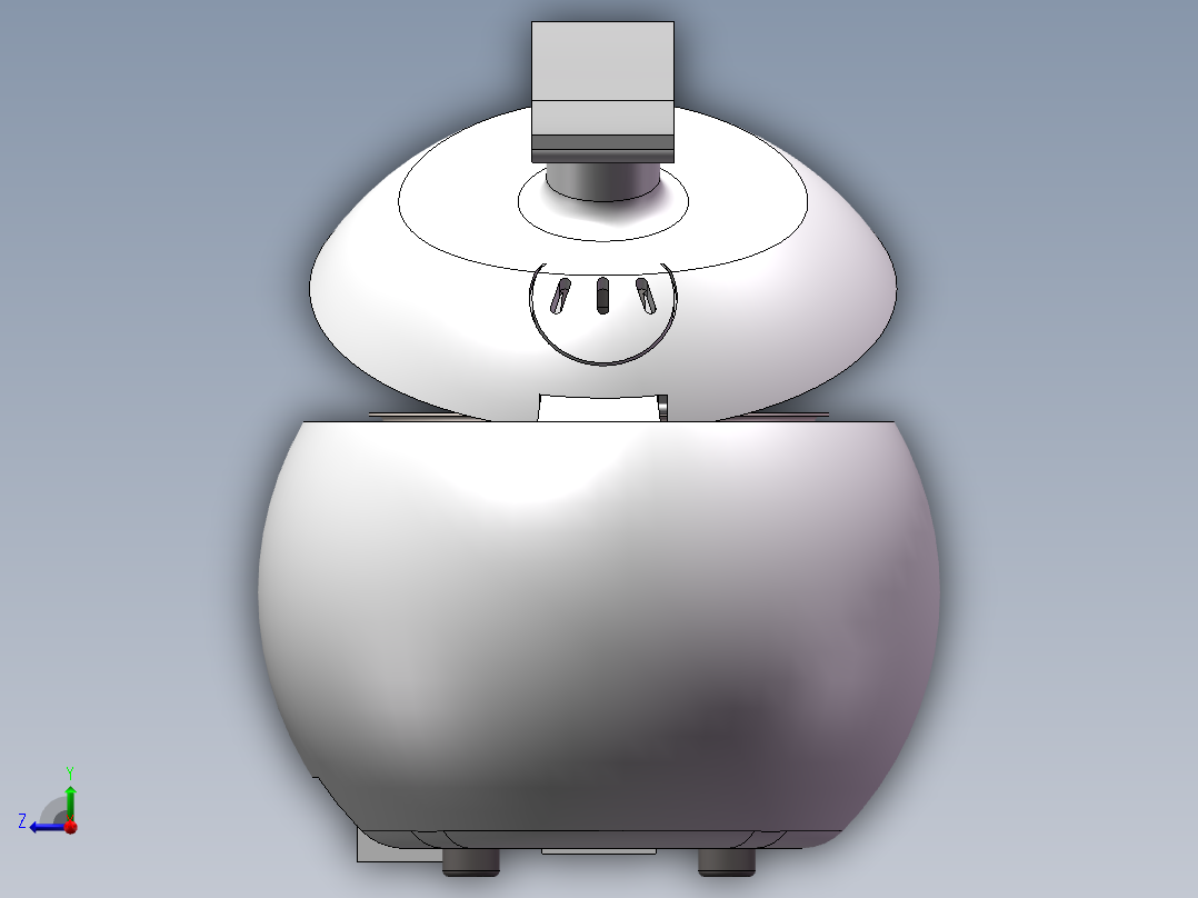 板栗炒货机右视图