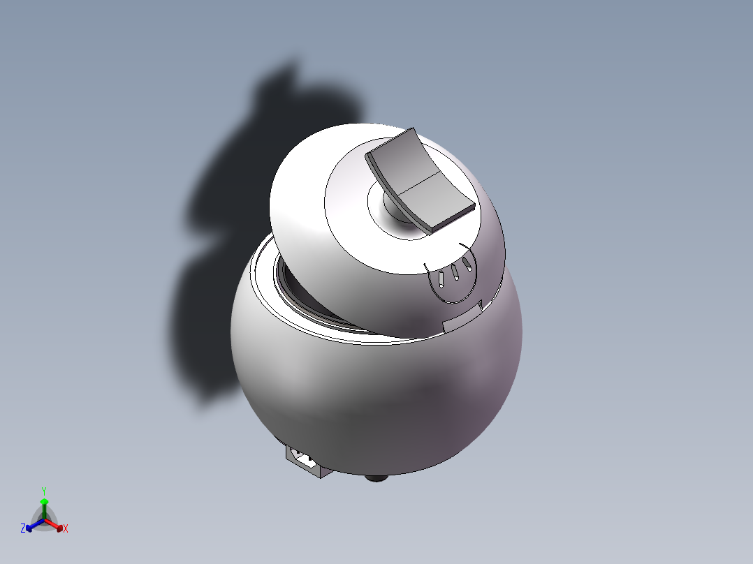 板栗炒货机正等轴测图