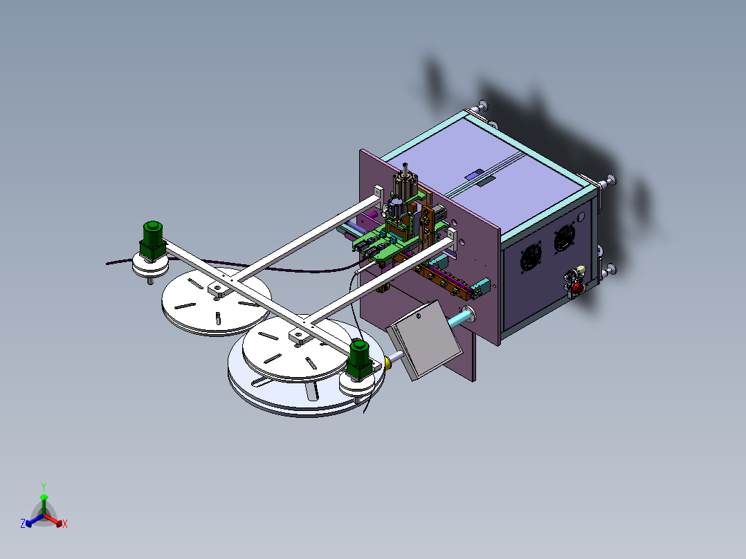 DVI插鱼叉总装图正等轴测图