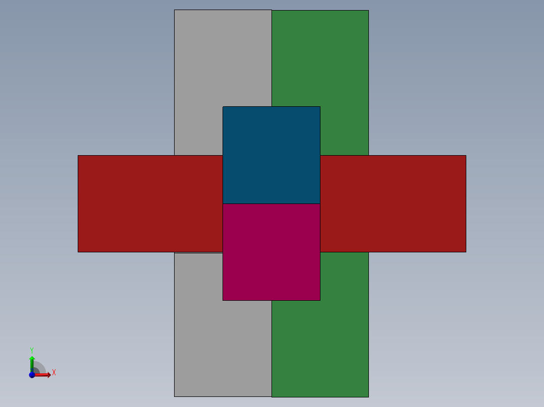 鲁班锁模型+3D打印前视图